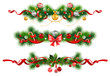 Christmas decoration with  spruce  tree