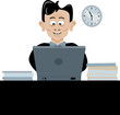 Billy working on laptop-no outline Billy working on laptop-no outline