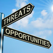 Threats Or Opportunities Directions On A Signpost