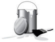 Vector: white paint pot white paint pot