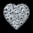 bubble heart on black