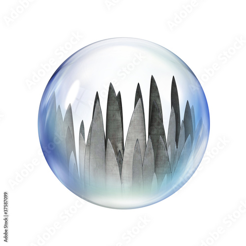 Photo: blades inside bubble blades inside bubble