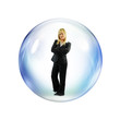 Photo: businesswoman inside bubble businesswoman inside bubble