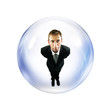 man inside bubble