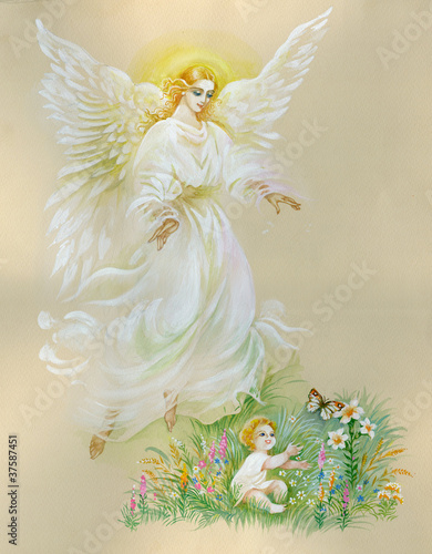 Illustration: Watercolor “Angel“ Watercolor “Angel“