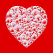 red bubble heart