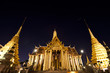 Buddhist temple Grand Palace at night in Bangkok, Thailand