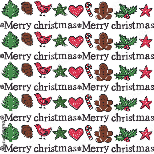 Vector: Seamless Christmas background Seamless Christmas background