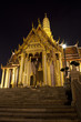 Buddhist temple Grand Palace at night in Bangkok, Thailand