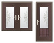 Vektor: isolated dark broun door and window isolated dark broun door and window