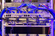 Ethernet cables connected to switch Ethernet cables connected to switch