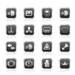 Car Dashboard - simple vector icons set Car Dashboard - simple vector icons set