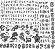 Iconic Dragons Tattoo Tribal Vector Set