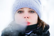 Winter portrait of a girl