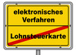 Ortsschild Lohnsteuerkarte
