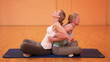 Women working out in gym