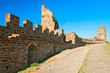 walls of Genoese fortress in Sudak, Crimea, Ukraine