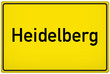 Ortseingangsschild der Stadt Heidelberg