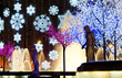 nightly colorful christmas illumination