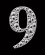 figure 9 bubble font