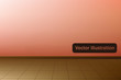 Empty room with a linoleum.  Vector illustration.