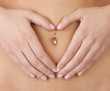 Hands on belly