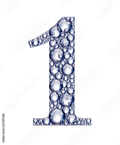 Illustration: number one bubbles number one bubbles