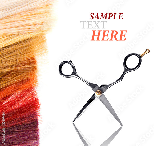 Photo: dyed locks of hair dyed locks of hair
