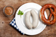 bayerische Weißwürste von oben
