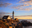 Morning At The Portland Headlight, Portland Maine Morning At The Portland Headlight, Portland Maine