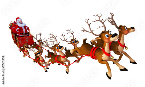 Photo: santa with sleigh santa with sleigh