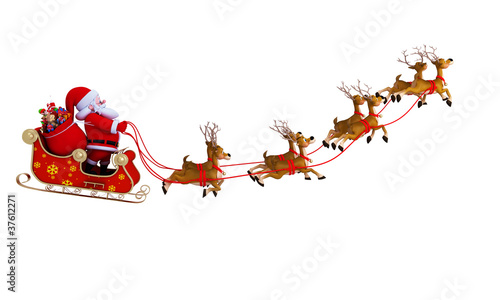 Photo: santa with sleigh santa with sleigh