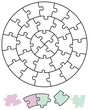Puzzle Kreis groß Einzelteile