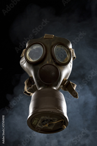 Photo: Vintage Gas Mask Ispolated Vintage Gas Mask Ispolated