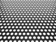 Grey Aluminum grill with holes on white