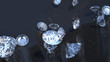 Precious gems: group of diamonds rolling over Precious gems: group of diamonds rolling over
