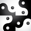 Ying yang in abstract screen - illustration