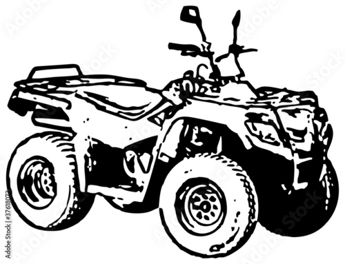 Vector: Four-wheel motorbike ATV. Vector. Four-wheel motorbike ATV. Vector.
