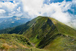 Carpathians landscape: on a mountain ridge