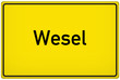 Ortseingangsschild der Stadt Wesel