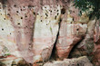 Bird nests on cliffs, sandstone Bird nests on cliffs, sandstone