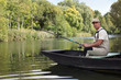 Photo: Man fishing on a lake Man fishing on a lake