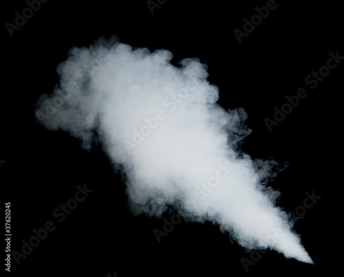 Fototapeta white smoke on black