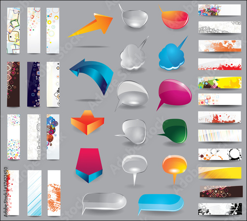 Vector: Collection of elements for web design Collection of elements for web design