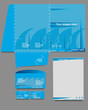Set of corporate identity templates, business style, blue Set of corporate identity templates, business style, blue