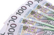 Polish banknotes in denominations of one hundred zloty
