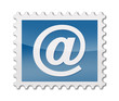 Briefmarke mit at symbol