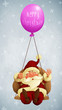 Santa Claus fly With a Balloon