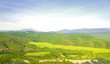 evening in mountains.