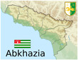 country emblem abkhazia map flag coat